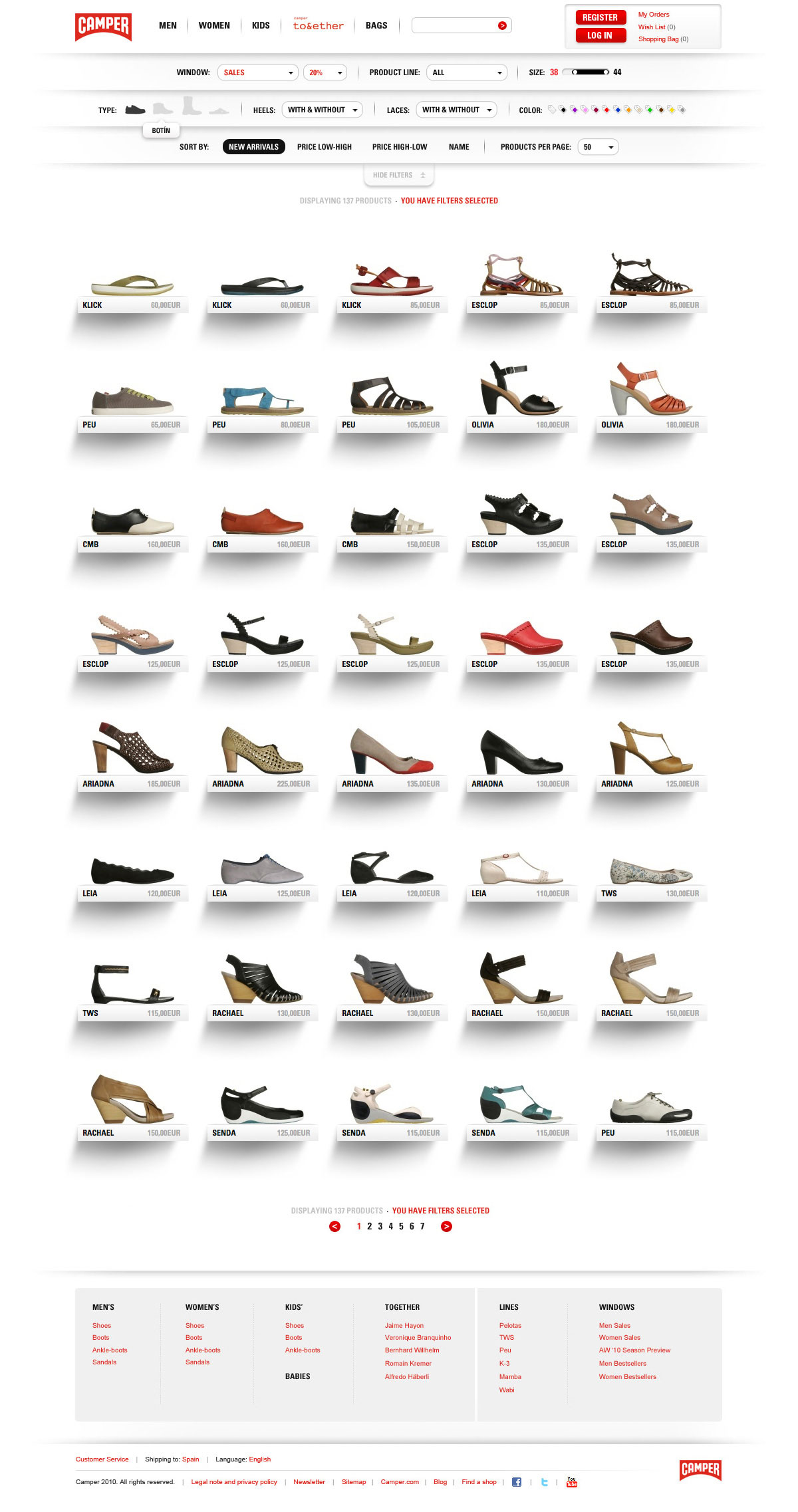 Camper Online Store
