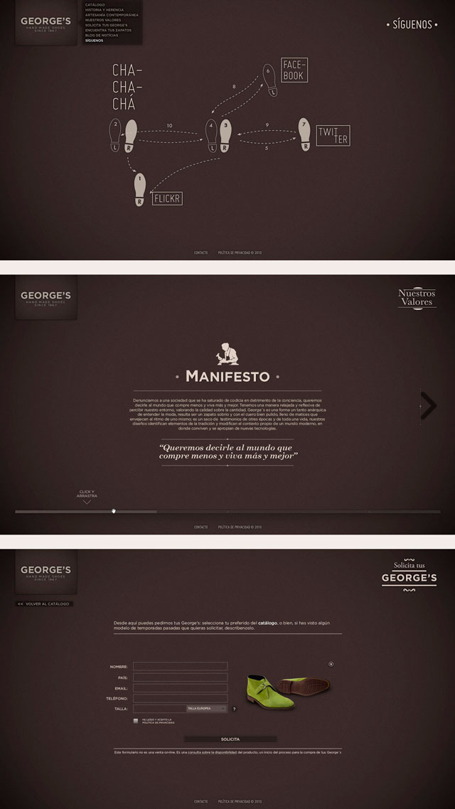 George's Shoes website